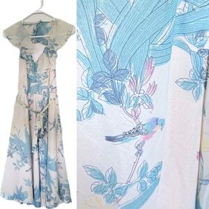 Vintage 1970s Handmade Halter Midi Dress w/Shawl